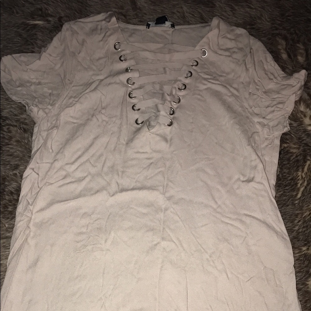 Laced Front Mini Dress